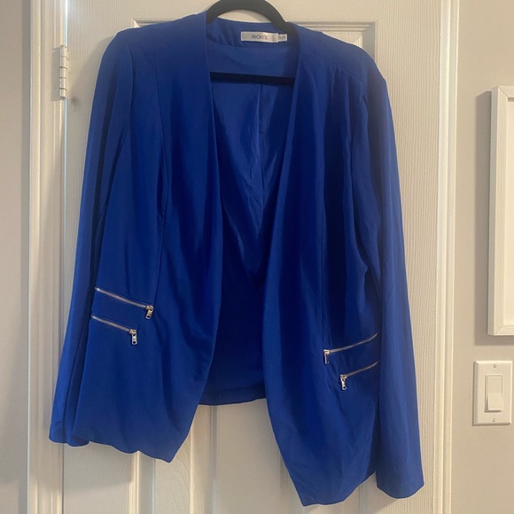 Ricki's Jackets & Blazers - Ricki’s Blue Jacket with Zipper Accents